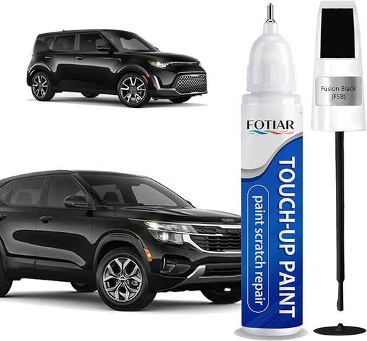 Fusion Black FSB Touch up Paint for Kia-Exact Match Scratch Repair Kit 2-In-1 Premium Car Paint Pen for Chips & Nicks