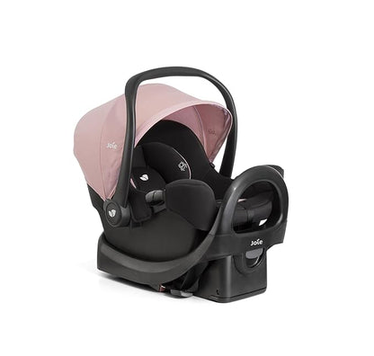 Joie Baby, Rue Lightweight Infant Car Seat & Anti-Rebound Base, Side-Impact Protection, 5-Point Harness, and UPF 50+ Canopy for Newborns and Infants (Blush)