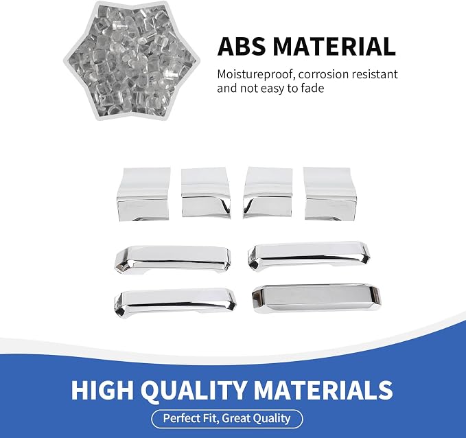 RAZPOY for F150 Inner Door Handles Covers & Door Handle Panel Trim Compatible with 2015-2020 Ford F150 Chrome Interior Accessories