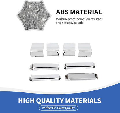 RAZPOY for F150 Inner Door Handles Covers & Door Handle Panel Trim Compatible with 2015-2020 Ford F150 Chrome Interior Accessories