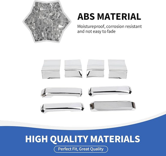 RAZPOY for F150 Inner Door Handles Covers & Door Handle Panel Trim Compatible with 2015-2020 Ford F150 Chrome Interior Accessories
