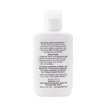 NOVUS 7026 | Plastic Clean & Shine #1 | 2 Ounce Bottle