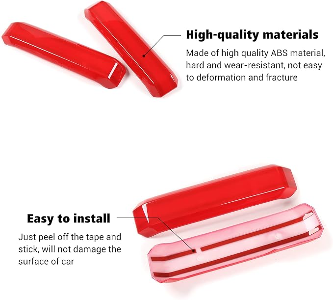 Voodonala Inner Door Handle Covers Trim for Ford F150 2015 2016 2017 2018 2019 2020(Red,4Pcs/Set)