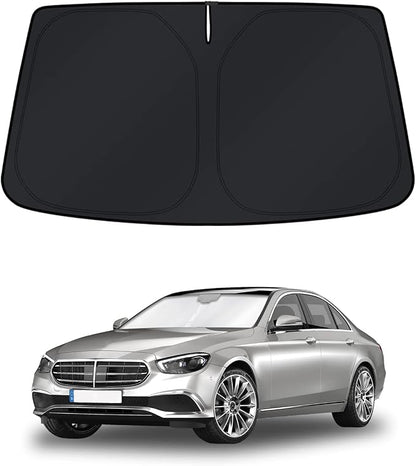 KUST Windshield Sun Shade for Mercedes-Benz S-Class 2015-2025 Window Accessories Shade Sun Visor Foldable Block UV Rays Keep Car Cooler