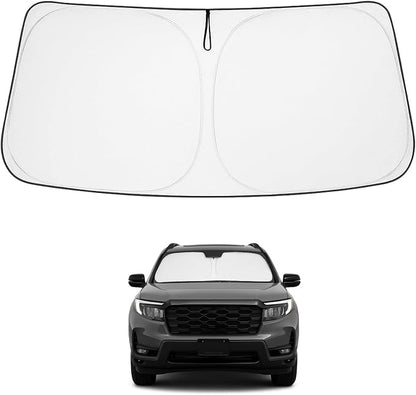 Proadsy 2026 Upgrade Front Windshield Sun Shade Foldable Sunshade Protector Custom Fit 2019-2025 Passport, Sport, EX-L, Touring, Eliten, SUV Accessories