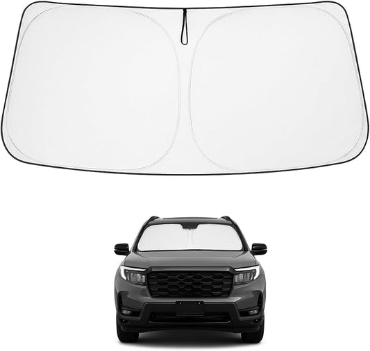 Proadsy 2026 Upgrade Front Windshield Sun Shade Foldable Sunshade Protector Custom Fit 2019-2025 Passport, Sport, EX-L, Touring, Eliten, SUV Accessories
