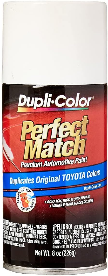 Dupli-Color Perfect Match Premium Automotive Paint, White, 8 oz
