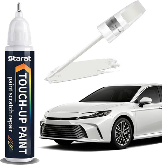 Blizzard Pearl Tricoat(070) Touch Up Paint Pen for Toyota 2-in-1 Quick & Easy Car Scratch Repair Kit Exact OEM Match for Avalon/RAV4/Camry/Corolla/Highlander/Prius/Sequoia/Sienna/Tacoma