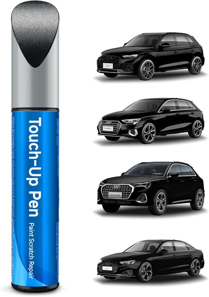 LY9T/0E Mythos Black Metallic Touch Up Paint Compatible With Audi Exact Match Car Paint Pen Scratch Repair