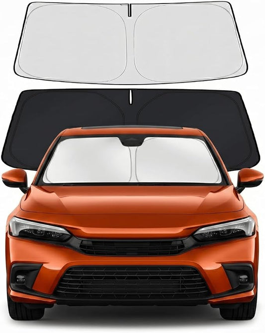 Windshield Sun Shade Sunshade for Honda Civic 2022-2026 | Custom Fit Windshield Cover, Blocks UV Rays, Double-Layer Heat Shield, Durable Frame, Easy Fold & Storage