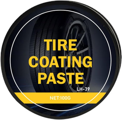 Tire Shine Paste - Black High Gloss Dressing, Tyre Coating Gel, Automotive Waxing Tool, Durable Vehicle Finish | Ideal for Car Motorcycle Truck Wheel Rim Cleaning Renovation Maintenance Refurbishing