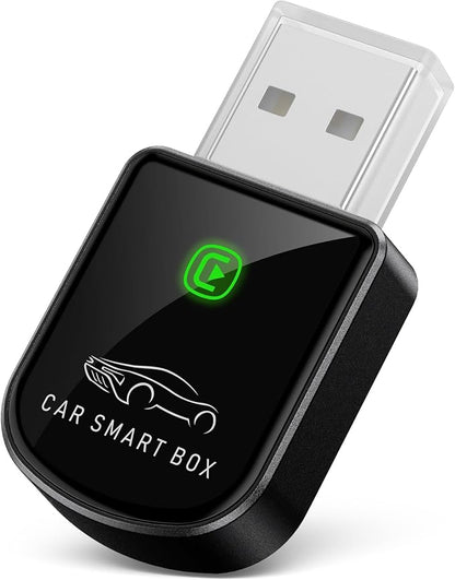 Wireless Carplay Adapter for iPhone Latest Upgrade, Tiny Bluetooth Dongle Convert Wired to Wireless for Apple Car Play Plug & Play, Zero-Lag Auto-Connect GPS Works With 2016+ Car(Ebony Black)