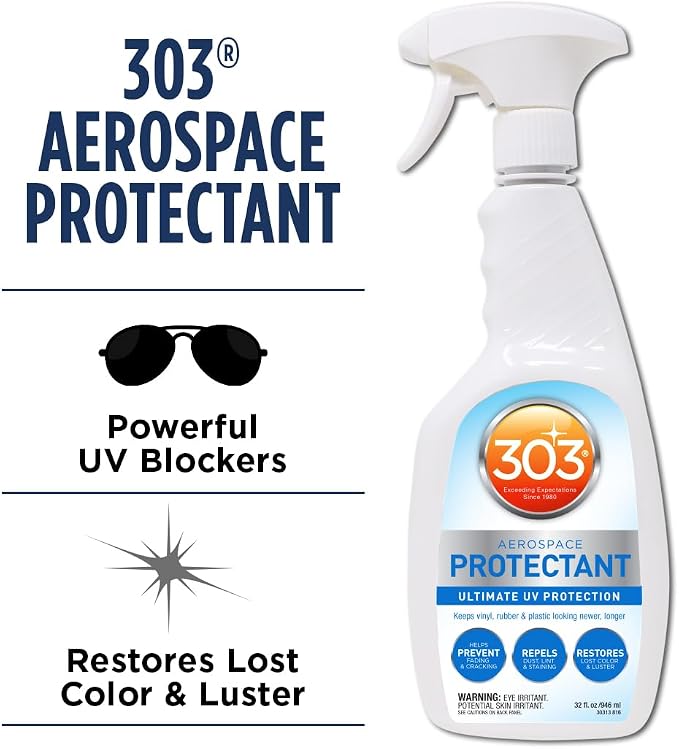Provides UV protection while helping prevent fading, cracking, and discoloration.