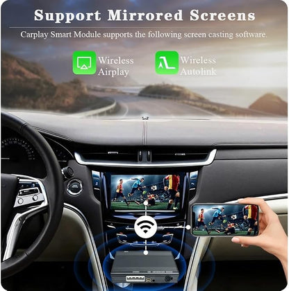 Wireless CarPlay & Android Auto Adapter for Cadillac, Buick, Chevrolet and GMC HMI 2.0 System Carplay Receiver Retrofit Kit Decoder Mirror Link, Reverse Camera, GPS Navigation BT