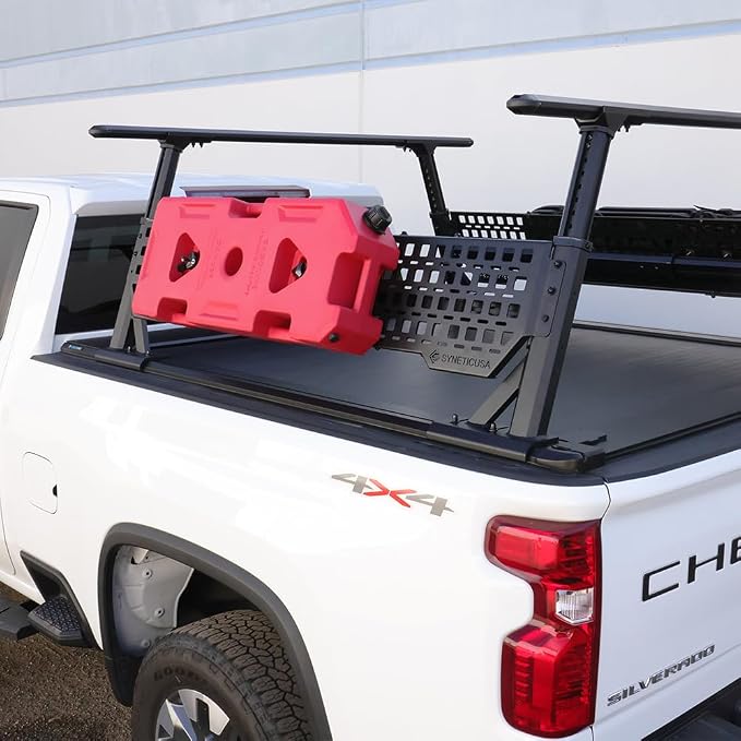 Syneticusa ER Power Retract Hard Tonneau Cover+R1 Rack+Molle Panels Fits 2004-2026 Ford F-150 6’7” (78.9”) Truck Bed Retractable