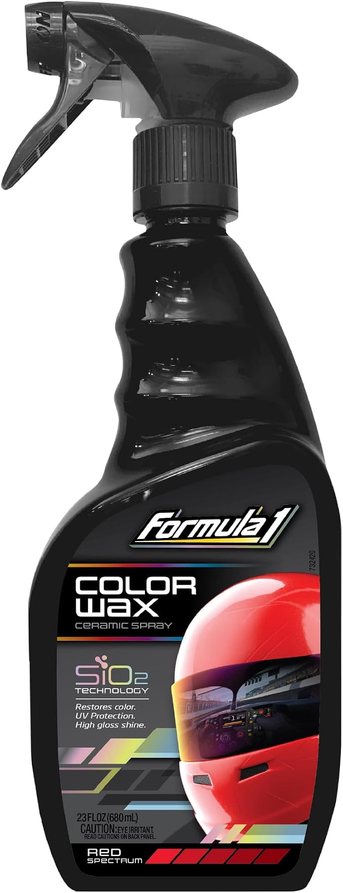 Formula 1 Color Wax Spray for Red Cars, Gives Ceramic Water Beading Protection and Ultimate Shiny Finish, Fills Minor Scratches with Color-Match Pigment, 23 oz