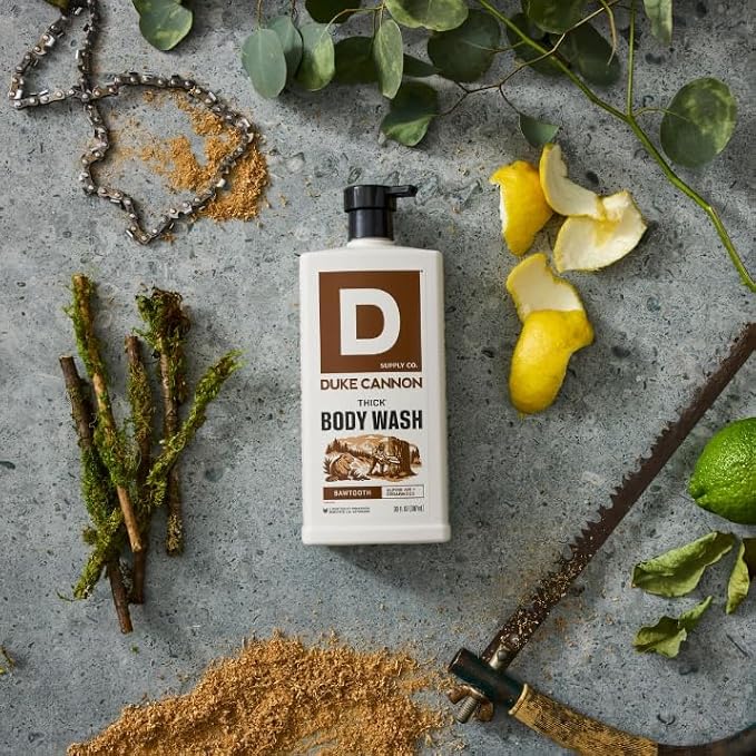 Duke Cannon Sawtooth Body Wash for Men 30 oz – High Performance Shower Gel, Long Lasting Fresh Scent, Extra Large Bottle