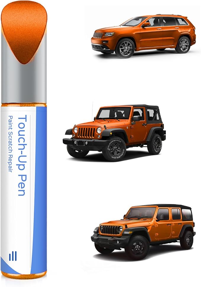 Touch Up Paint Compatible with Jeep Exact Match Chips and Nicks Touch Up (Joose/Crush/Header Orange(PL4/KL4))