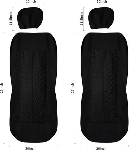 VarCozy Car Seat Covers Front Pair,Universal Cloth for Car,Breathable & Washable SUV, Sedan, Van, Automotive Interior Covers, Airbag Compatible