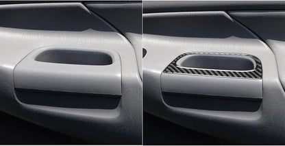 NVCNX Real Premium Carbon Fiber for Toyota 2nd Gen Tacoma Accessories 2005-2015 2006 2007 2008 2009 2010 2011 2012 2013 2014 Car Door Inner Rear Grab Handle Cover Interior Trim Sticker Decal 2PCs