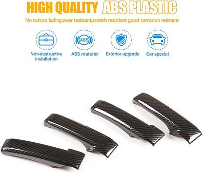 ABS Carbon Style Car Inner Door Handle Decoration Cover Trim Fit for Toyota Tundra/Sequoia 2007-2021 Interior Car Accessories