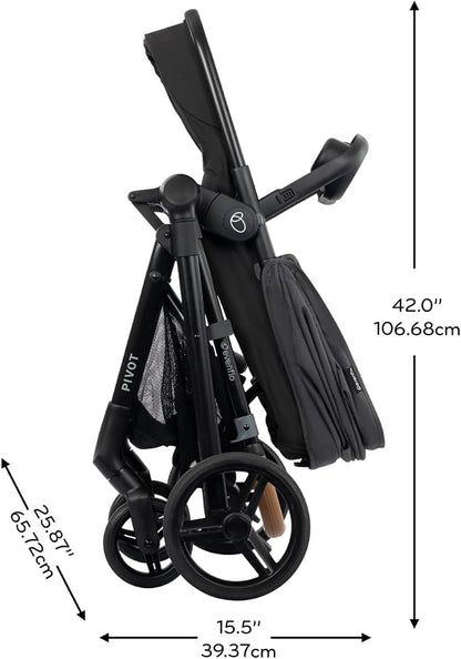 Evenflo Pivot NXT Travel System with LiteMax NXT Infant Car Seat (Silverado Gray)