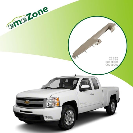 Upgraded Door Armrest Repair Kit Right Passenger Side Door Panel Handle Tan Compatible with 2010-2014 Chevy Silverado GMC Sierra 1500 2500HD 3500HD Replaces 22818472