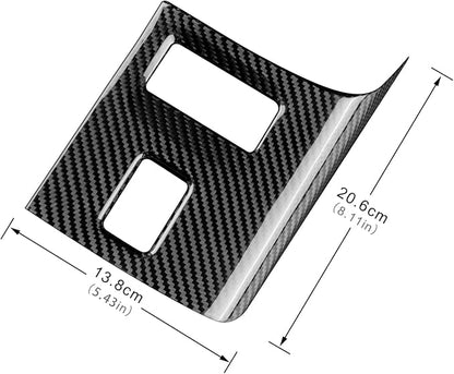 AIRSPEED Hard Carbon Fiber for Toyota GR86 Subaru BRZ 2021 2022 2023 2024 2025 Car Seat Heating Control Button Cover Center Console Interior Trim Accessories, Black, Manual Transmission