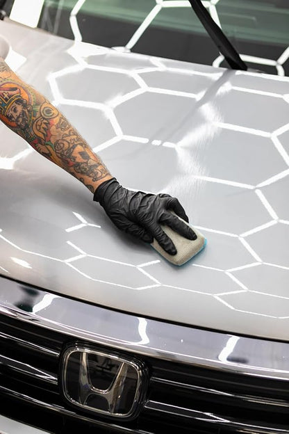The Rag Company - No Soak Coating Applicator Kit - Microfiber Coating Sponges with Soak Barrier Plus 3 Scratchless and Edgeless 70/30 Blend Microfiber Towels for Buffing/Leveling Coatings