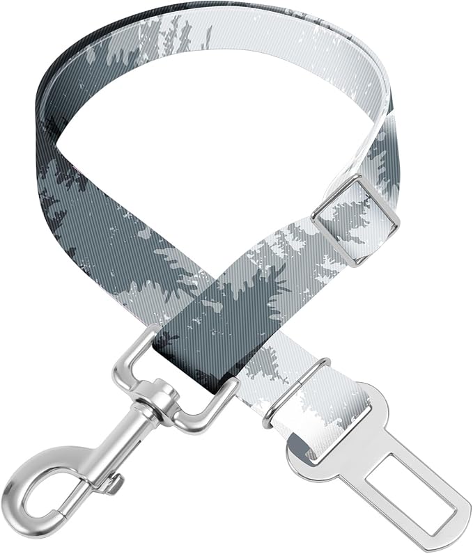 Adjustable pet cat and Dog car seat Belt，The Lanyard is Flexible and Adjustable from 20 to 33 inches (deforestation)