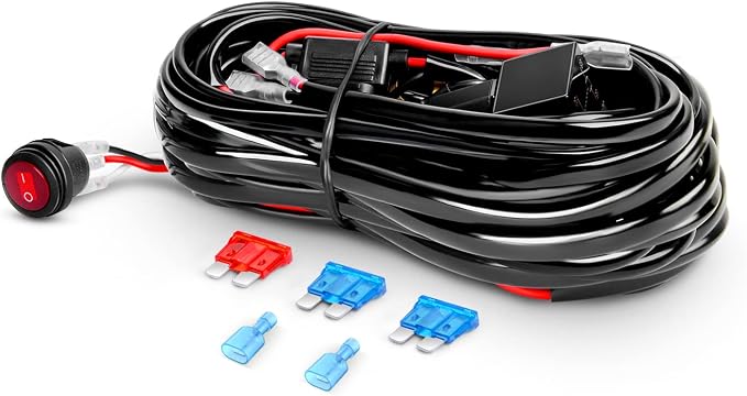 Nilight 20 Inch 126W Spot Flood Combo LED Light Bars Off-Road Light Mounting Bracket Horizontal Bar Tube Clamp with Off Road Wiring Harness, 2 Years Warranty, White