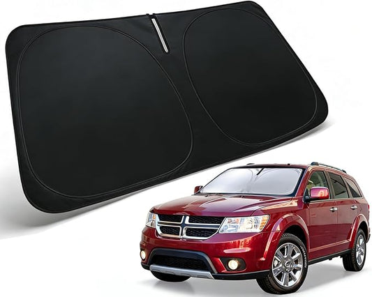 Windshield Sun Shade for 2009-2020 Dodge Journey Accessories Car Front Window Sun Visor & Heat Shield | 240T Sunshade Protection Blocks UV Rays Keep Your Car Cooler