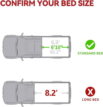 YITAMOTOR Low-Profile Hard Tri-Fold Truck Bed Tonneau Cover Compatible with 2020-2026 Chevy Silverado/GMC Sierra 2500HD 3500HD with 6.9 ft Bed Without Multi-Flex Tailgate