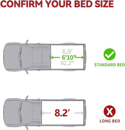 YITAMOTOR Low-Profile Hard Tri-Fold Truck Bed Tonneau Cover Compatible with 2020-2026 Chevy Silverado/GMC Sierra 2500HD 3500HD with 6.9 ft Bed Without Multi-Flex Tailgate