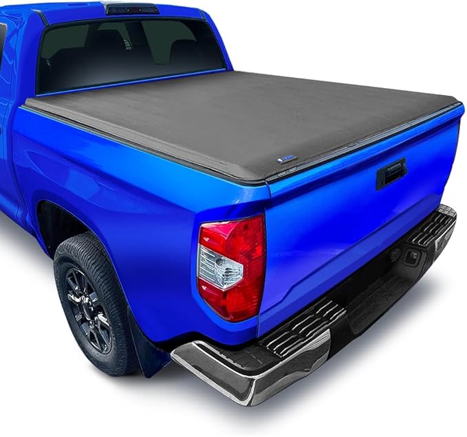 Tyger Auto T1 Soft Roll Up Truck Bed Tonneau Cover Compatible with 2014-2021 Toyota Tundra | Fleetside 5.5' Bed (66") | TG-BC1T9041 , Black