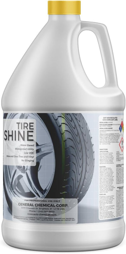 AutoGeneral - Tire Shine - Water-Based Cleaner - High-Gloss Tire Dressing - Protects Against Cracking, Fading and UV Effects - Industrial Strength - 1 Gallon Jug