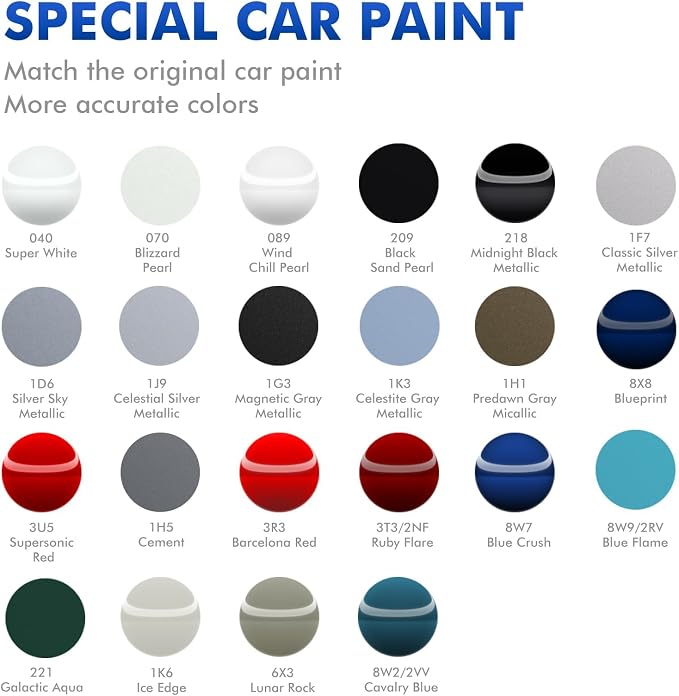 8W7 Blue Crush Touch Up Paint for Toyota, DIY Car Paint Scratch Repair Kit, Automotive Paints, Quick & Easy Fix Scratch Repair for RAV4/Camry/Corolla/Tacoma/Prius/Sequoia