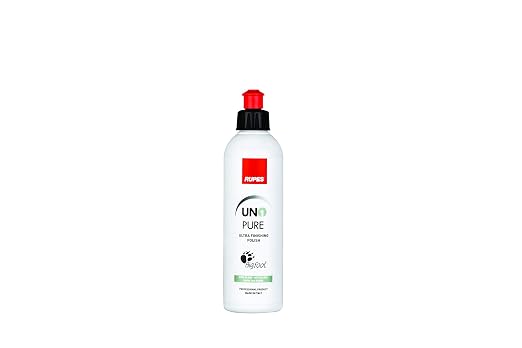 RUPES UNO Pure Ultrafine Polish - Professional Car Paint Finishing Compound, 250 ml / 8.5 oz, Single Bottle