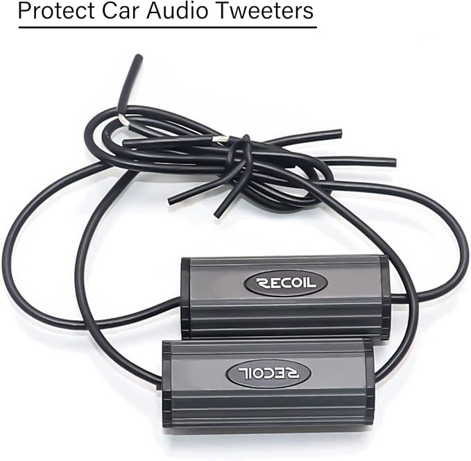 Recoil BB-T Bass Blocks Designed to Protect Car Audio Tweeters, Eliminate Frequencies 0-5.6kHz at 4Ohms, Pair