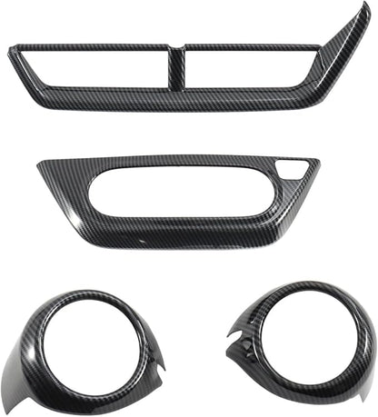 Interior Trim for Chevy Trax 2024-2026 Carbon Fiber Gear Shift Panel with Steering Wheel Trim AC Vent Cover