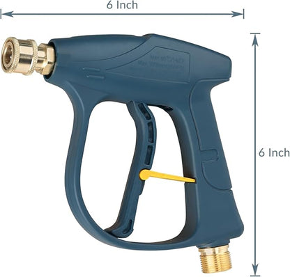 Sooprinse High Pressure Washer Gun 3000 PSI Max, Power Washer Short Gun, High Pressure Spray Gun with 1/4 Inch Quick Connector, M22-14