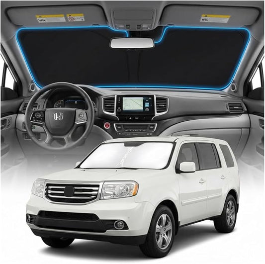for Honda Pilot Sun Shade Windshield Cover - Custom Fit Pilot Accessories 2016-2025 2026 Sunshade Foldable UV Protection & Heat Shield Sun Visor Accessories