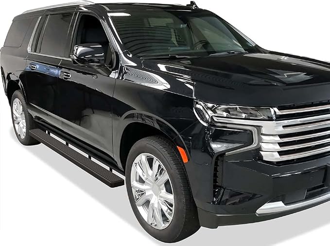 APS Running Boards (Side Bars Step) Compatible with Chevy Suburban 2021-2026 (Stainless Steel Black Powder Coated 5 inches)