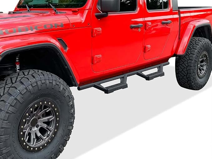 APS Drop Steps Running Boards Compatible with Jeep Gladiator 2020-2026 Crew Cab | Stainless Steel Side Steps Nerf Bars | Anti-Slip | 500lbs Capacity | 5-Year Warranty