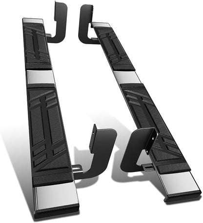 DNA Motoring 6.5" Flat Running Boards Side Step Nerf Rails Bars Compatible with 99-16 Ford F250SD F350SD F450SD Standard Cab, STEPB-U-F25099-T1-S