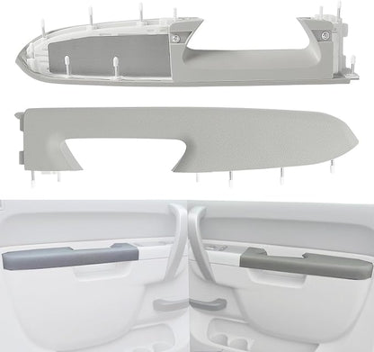 Door Armrest Repair Kit Left Driver & Right Passenger Side Door Panel Handle Gray Compatible with 2010-2014 Chevy Silverado GMC Sierra 1500 2500HD 3500HD Replaces 22818466 22818471