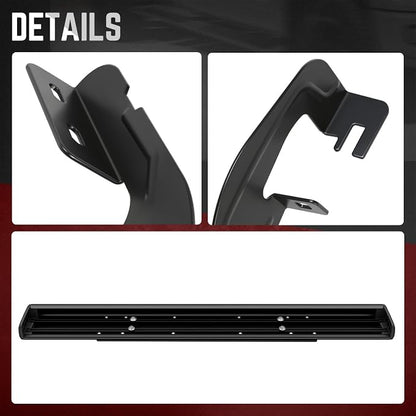 DNA Motoring 6 Inch Wide Flat Running Boards Side Step Bars Compatible with 2007-2018 Chevy Silverado GMC Sierra 1500/2007-2019 Silverado Sierra 2500HD 3500HD Standard Cab, STEPB-A-0003