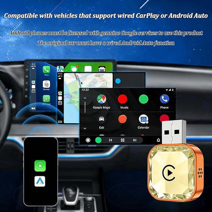 Wireless Carplay Adapter for Rox 01 2023 2024, Carplay Wireless Adapter Convert Wired CarPlay to Wireless Plug & Play Fast Stable Connection,A