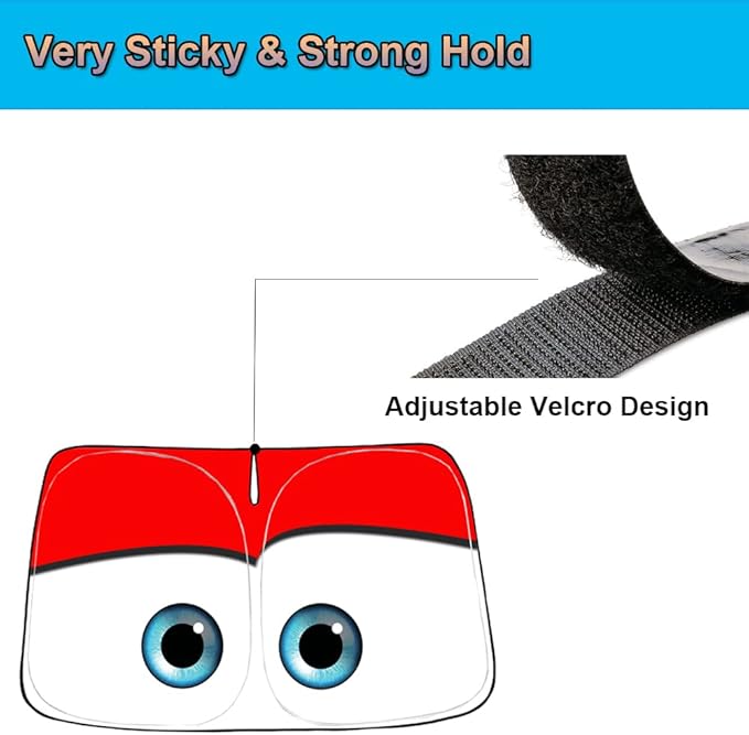 Gven Windshield Sun Shade for 2017-2026 Tesla Model Y/Model 3 Sunshade Accessories Foldable Sunshade (Fit 2025-2026 Model Y Juniper/ 2024 Model 3 Highland) Blocks UV Rays Keep Car Cool (Red)