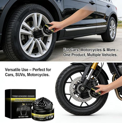 Tyre Nourish Cream for Tires,Tire Nourish Cream,Tire Wax Black,Restores Black Gloss,Shine,for Car Tires (1Pc)